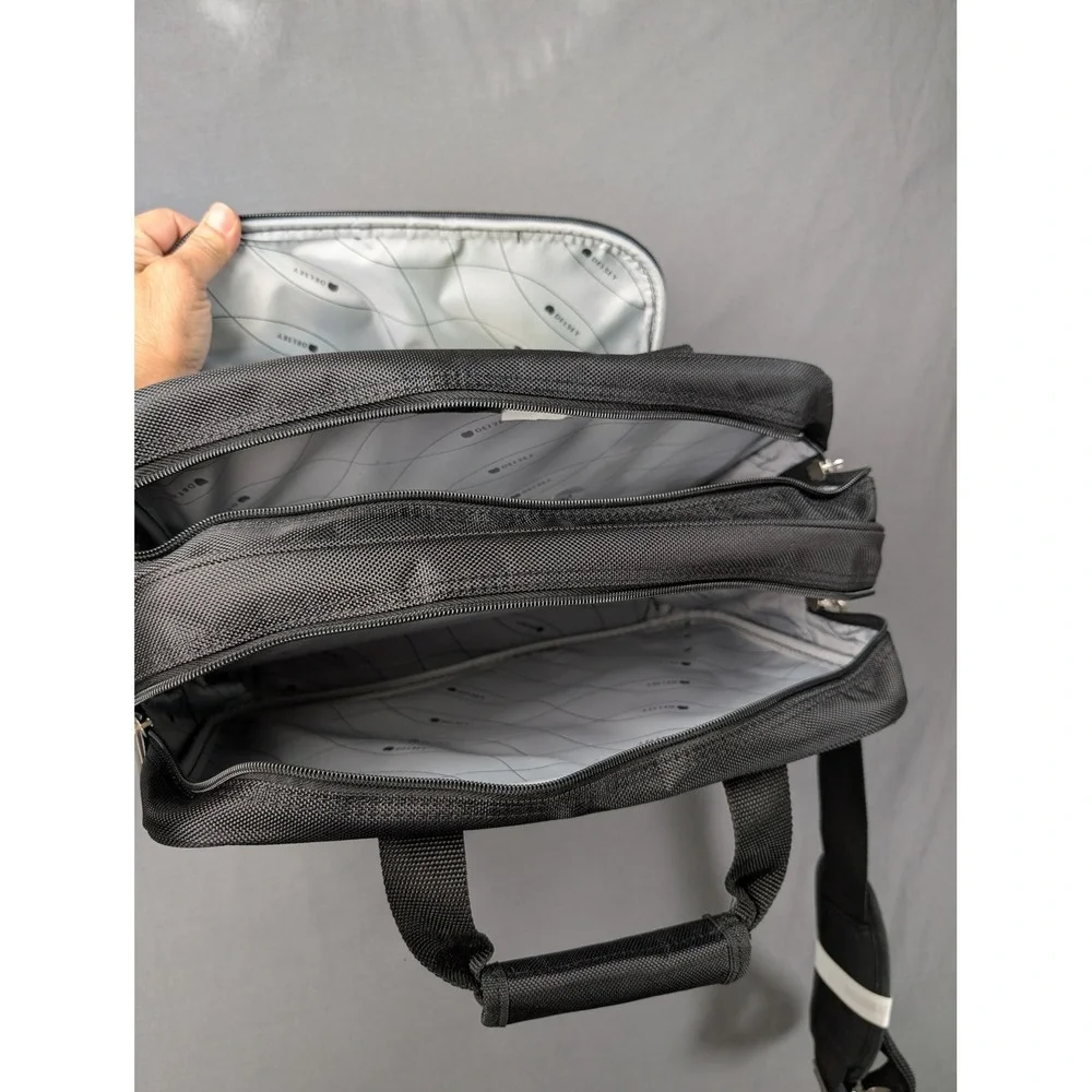 Delsey Helium Breeze Personal Bag Black 12319 BK‎ Travel Laptop Briefcase